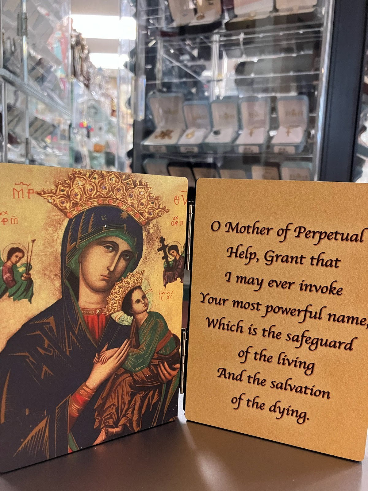 Our Lady of Perpetual Help Double Frame Plaque