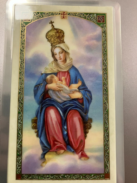 Oracion A Nuestra Senora De La Leche Estampita ( Holy Card )