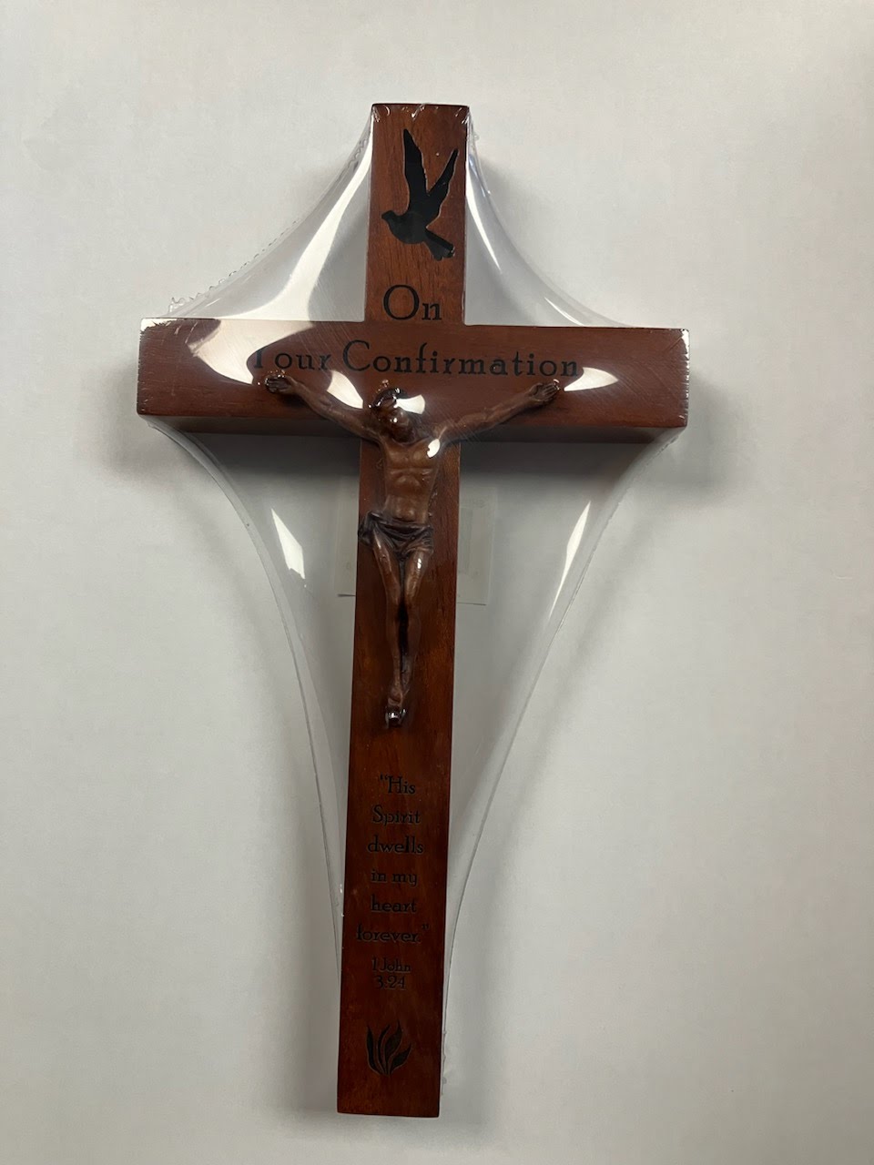 On Your Confirmation Crucifix with Holy Spirit Image