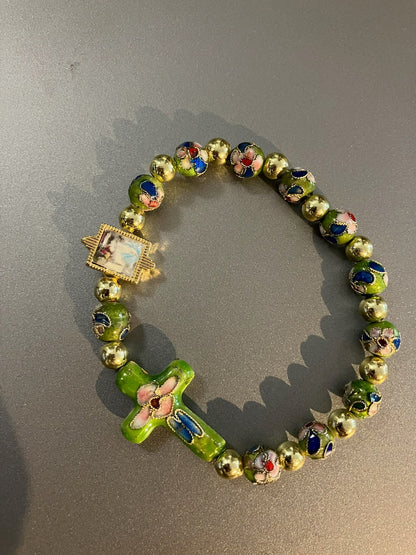 Our Lady of Fatima Cloisonne Bracelet