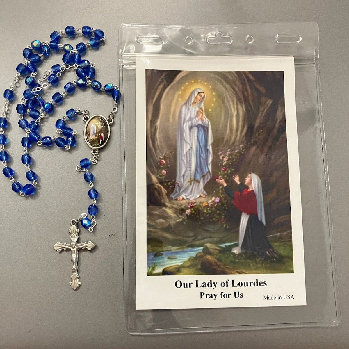 Our Lady of Lourdes Rosary with Prayer Card