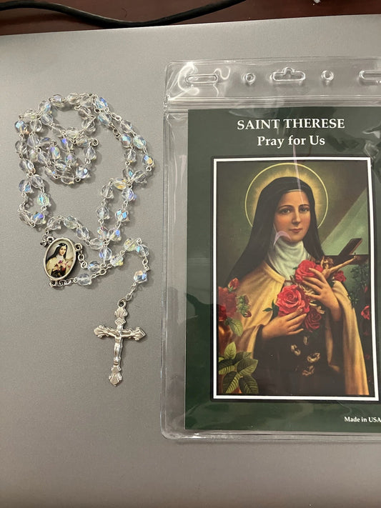St. Therese Rosary with Photo Center