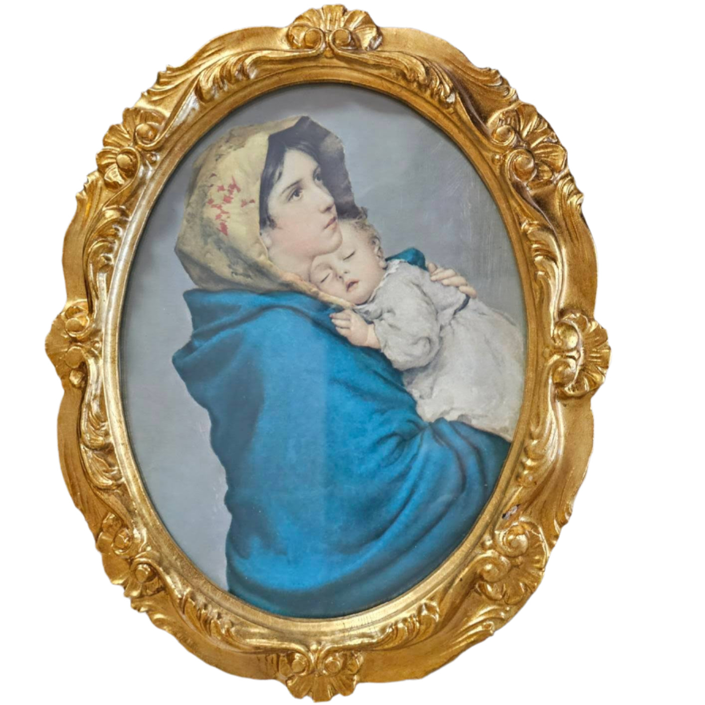 Pre-Owned Madonna of the Streets in Gold Oval Frame