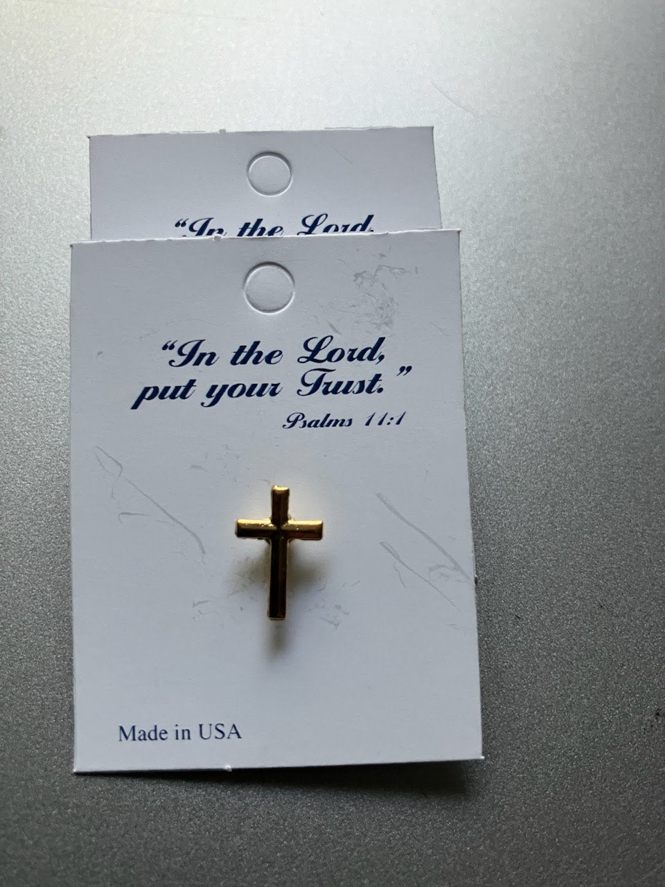 Small Cross Lapel Pin - 1/2 inch