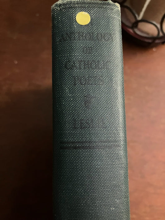 USED: An Anthology of Catholic Poets by Shane Leslie (1926 Hardcover)