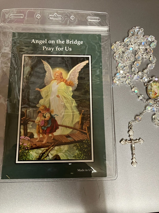 Guardian Angel Rosary with Photo Center