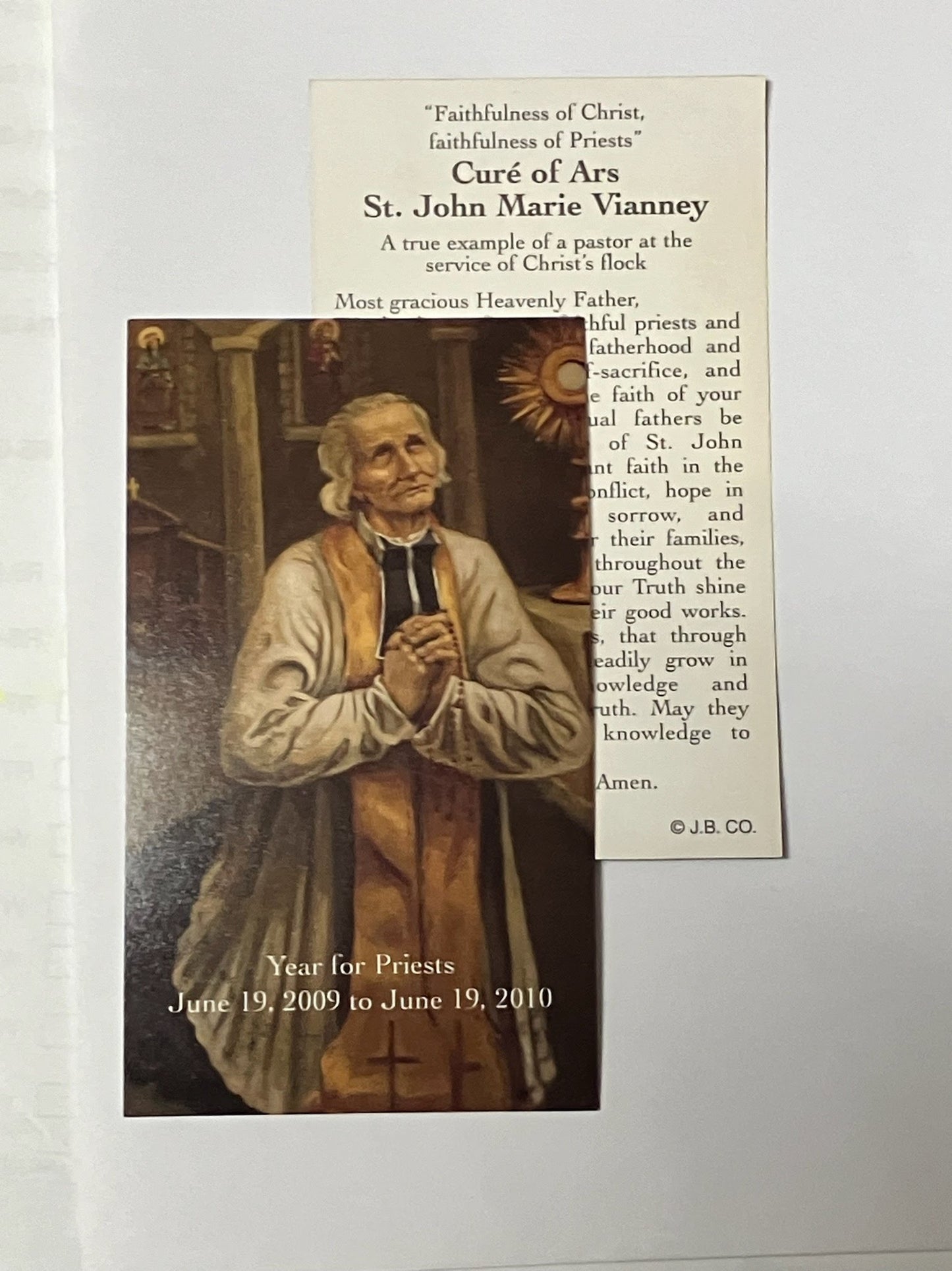 St. John Mary Vianney Holy Card (Limited)