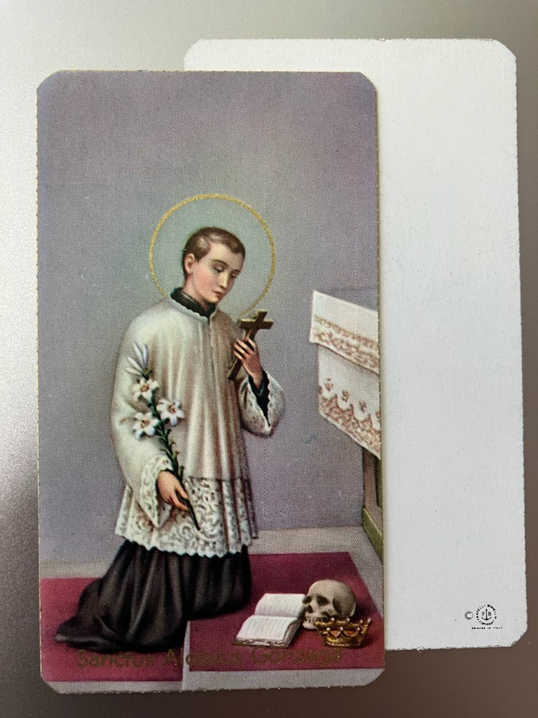 St. Aloysius Gonzaga Holy Card