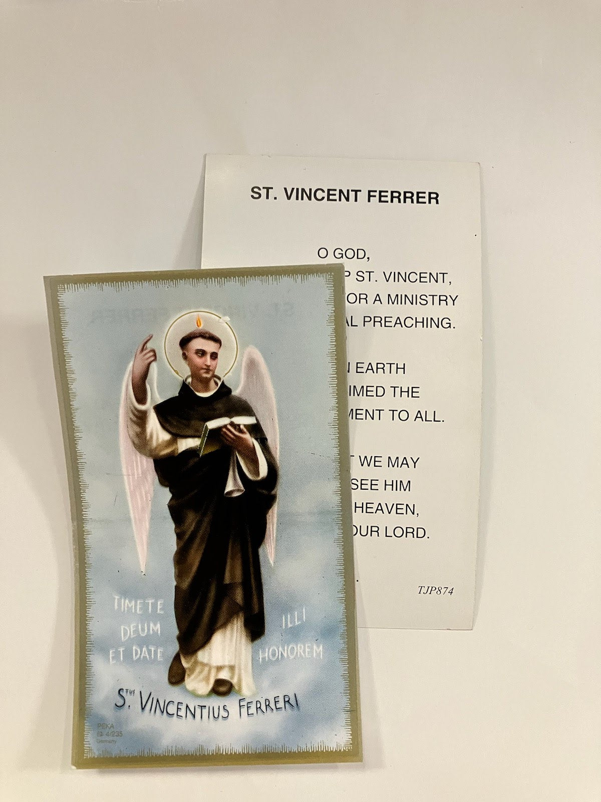 St. Vincent Ferrer Holy Card - Limited