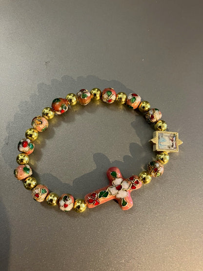 Our Lady of Fatima Cloisonne Bracelet