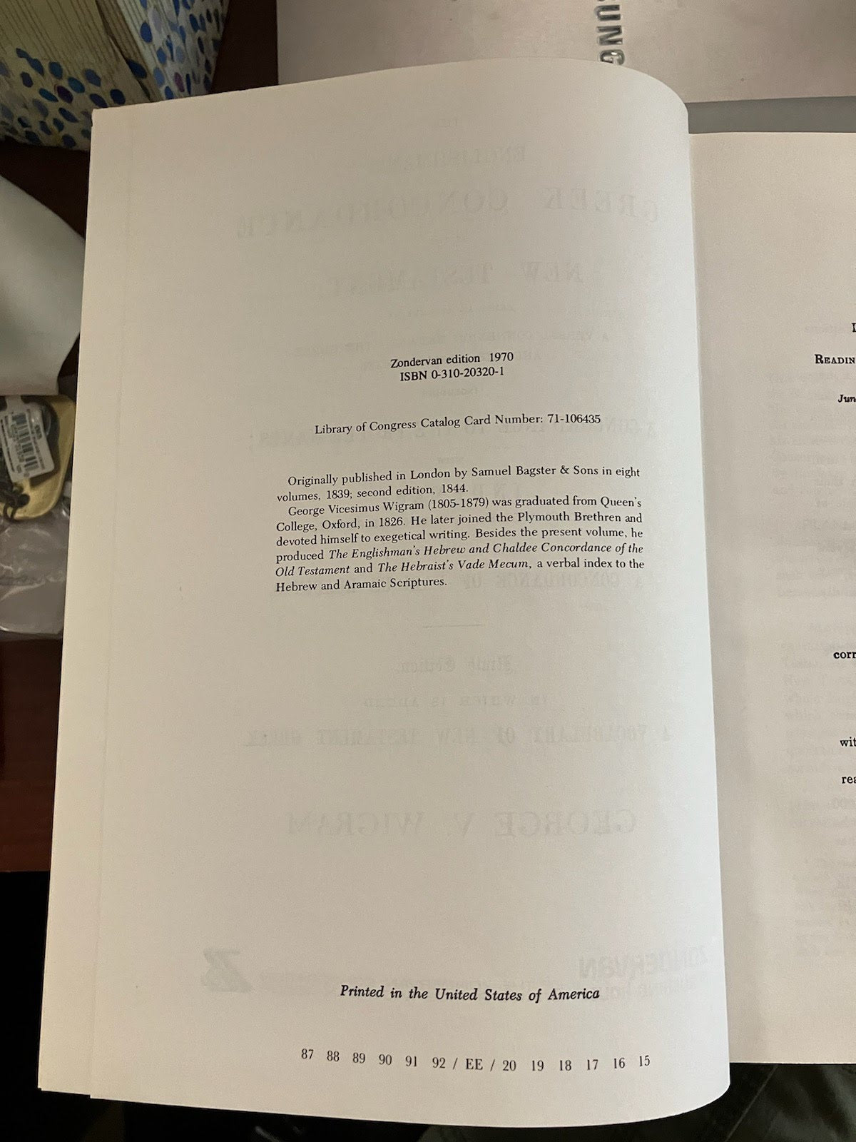 USED: The Englishman's Greek Concordance of The New Testament - Hardback