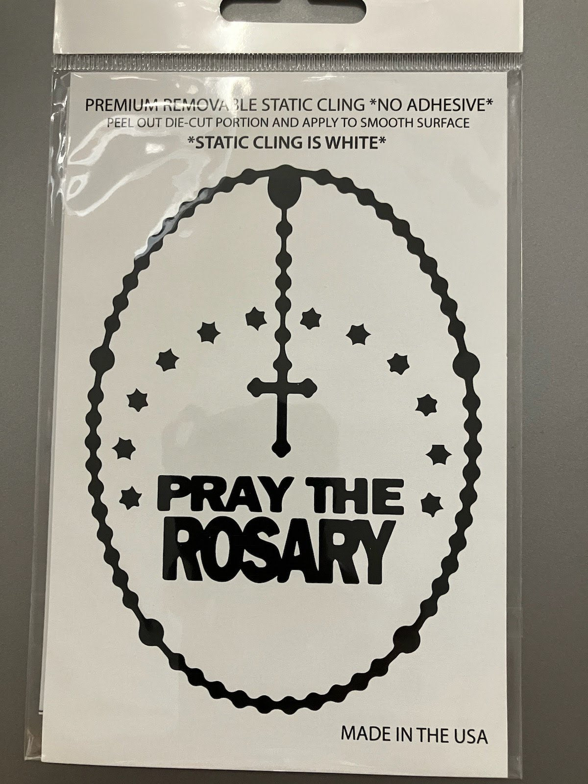 “Pray the Rosary”Auto Emblem - Window Cling