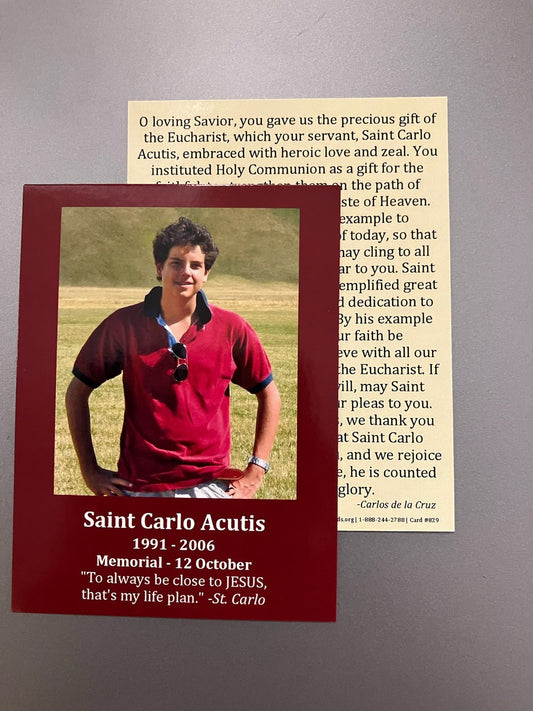 St. Carlo Acutis Holy Card