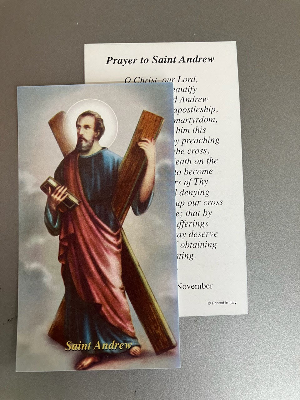 St. Andrew Holy Card