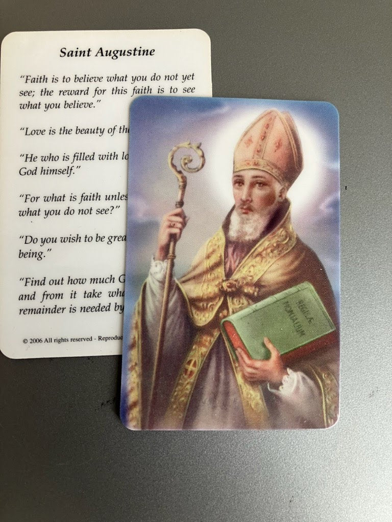 St. Augustine Holy Card