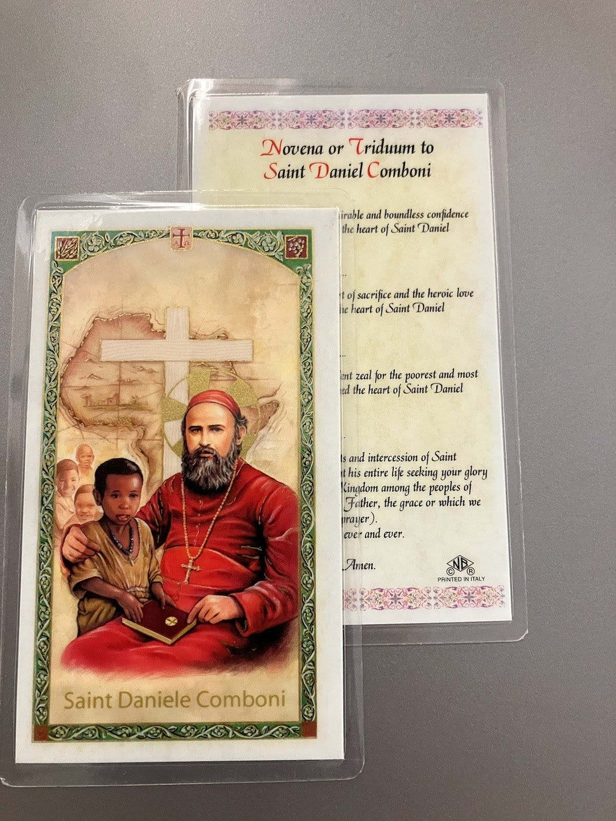 Limited Supply - St. Daniel Comboni Novena or Triduum Holy Card or Prayer Folder