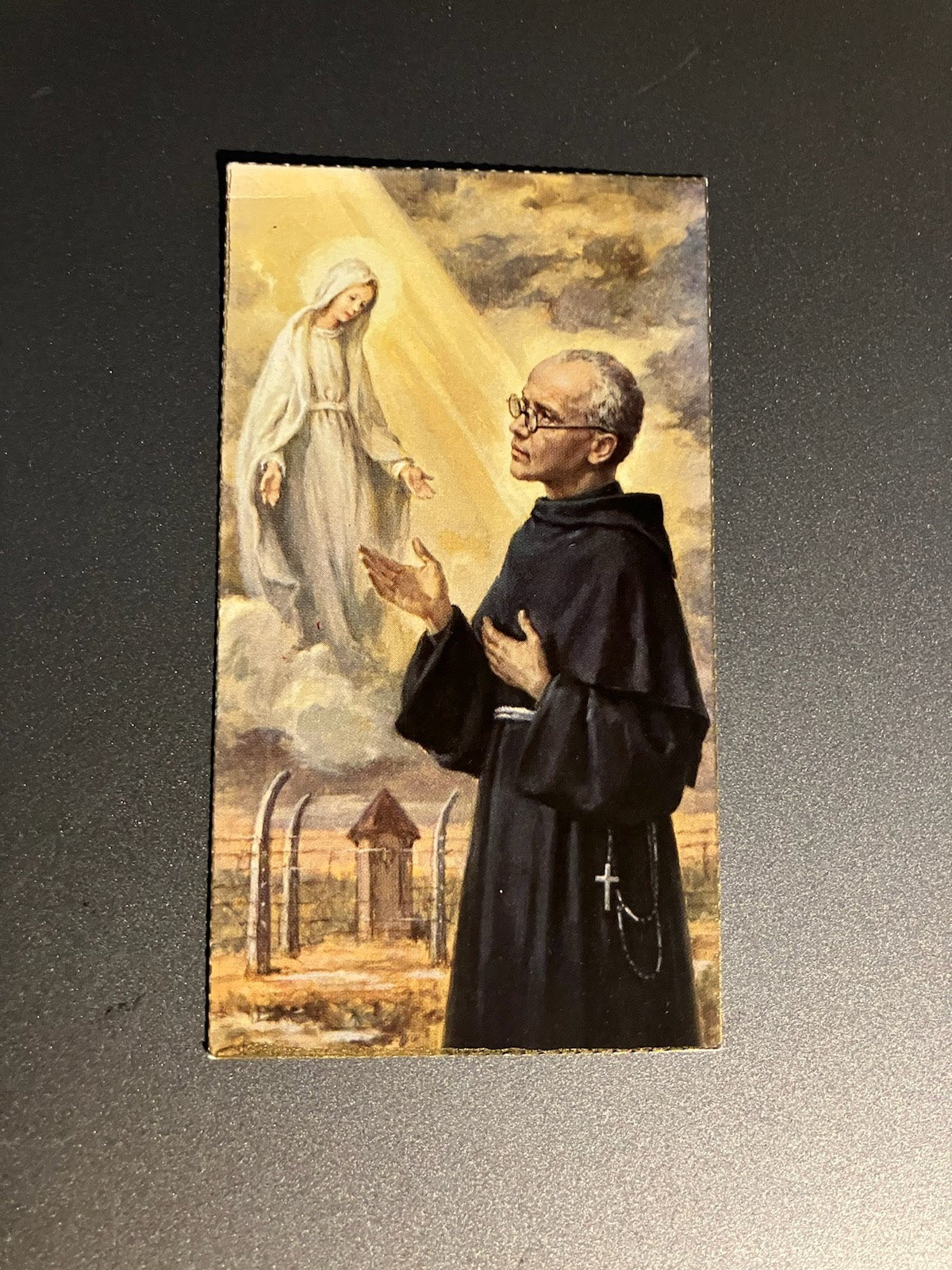 St. Maximilian Kolbe Holy Card - Available in Paper or Laminated