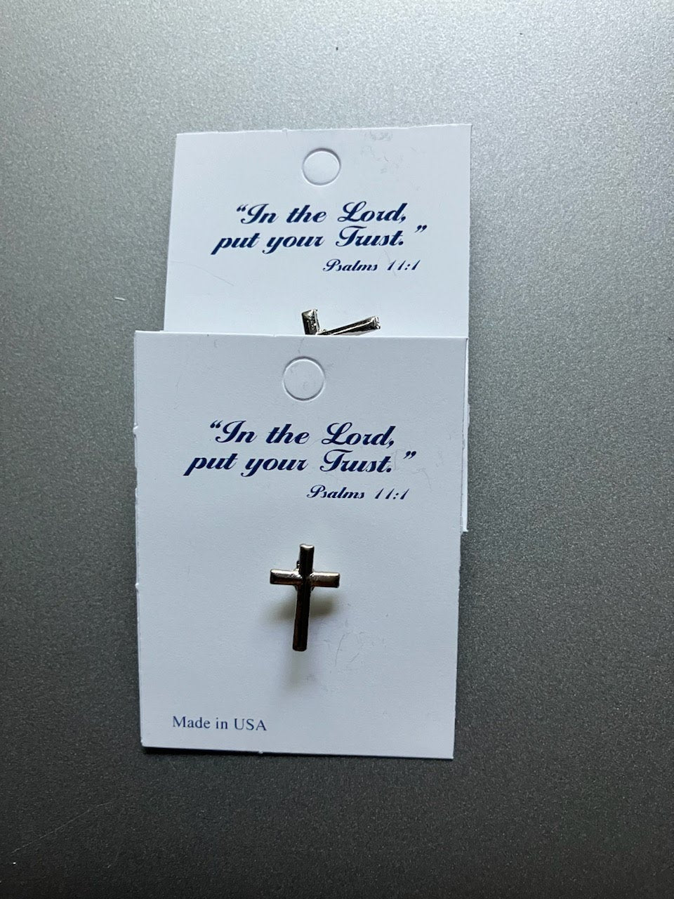 Small Cross Lapel Pin - 1/2 inch