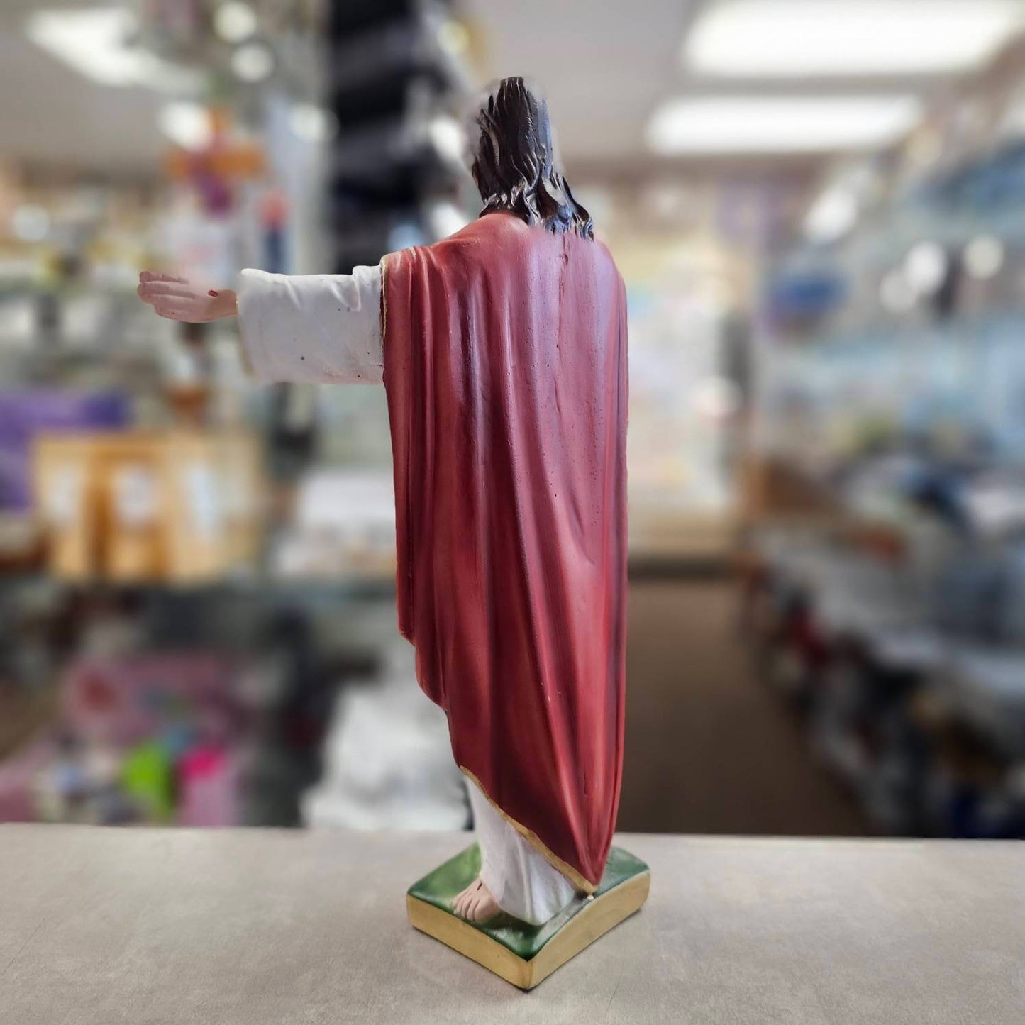 Sacred Heart of Jesus Blessing, Italian Statue - 21"