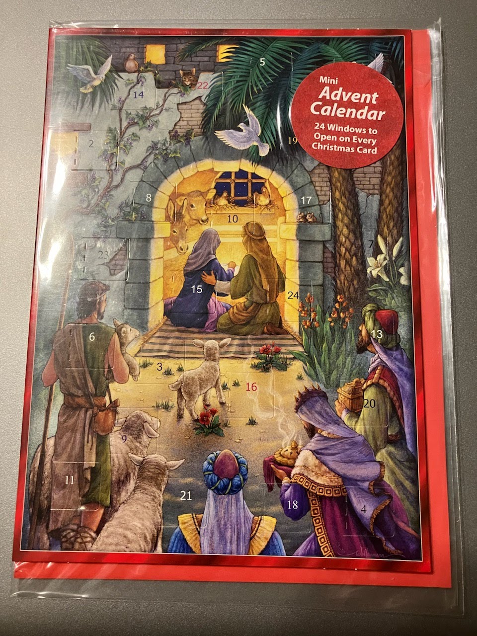 Mini Advent Calendar Greeting Cards - Assorted Styles