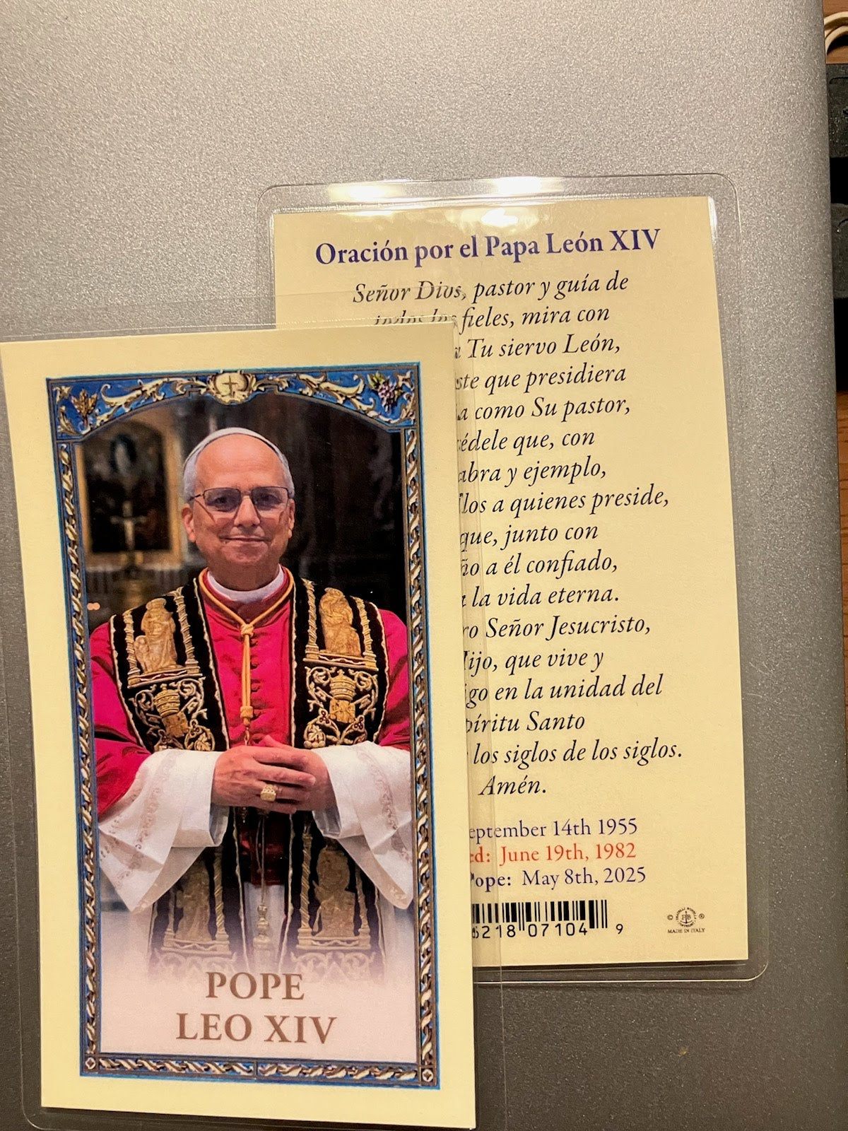 Prayer for Pope Leo XIV Holy Card