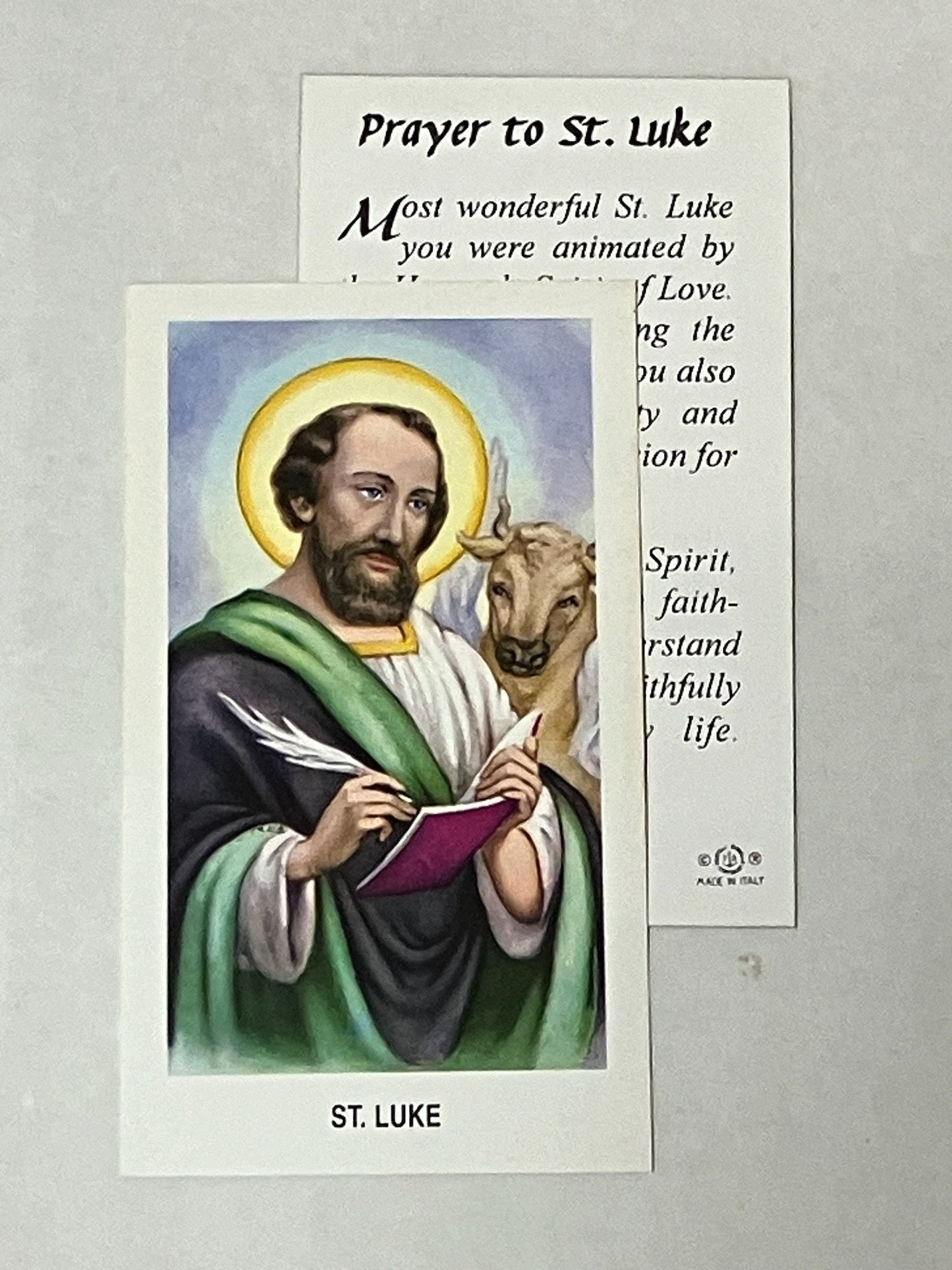 St. Luke Holy Card