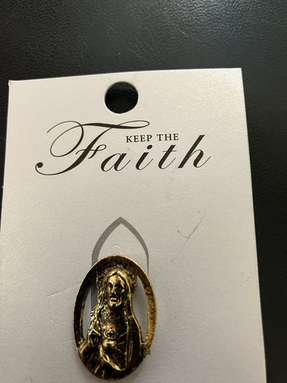 Holy Icons - Gold Tone Lapel Pin