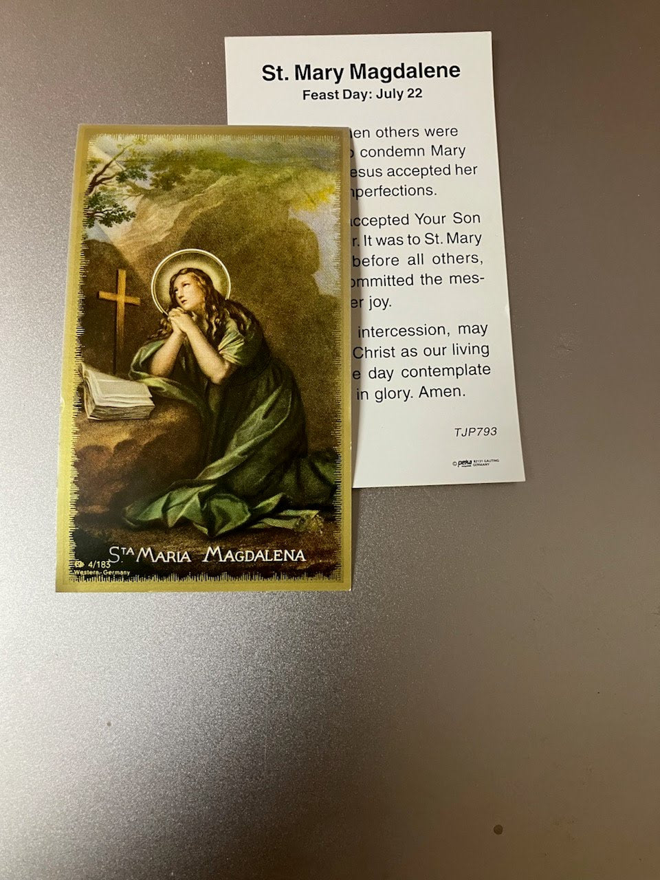 Prayer to St. Mary Magdalene Holy Card