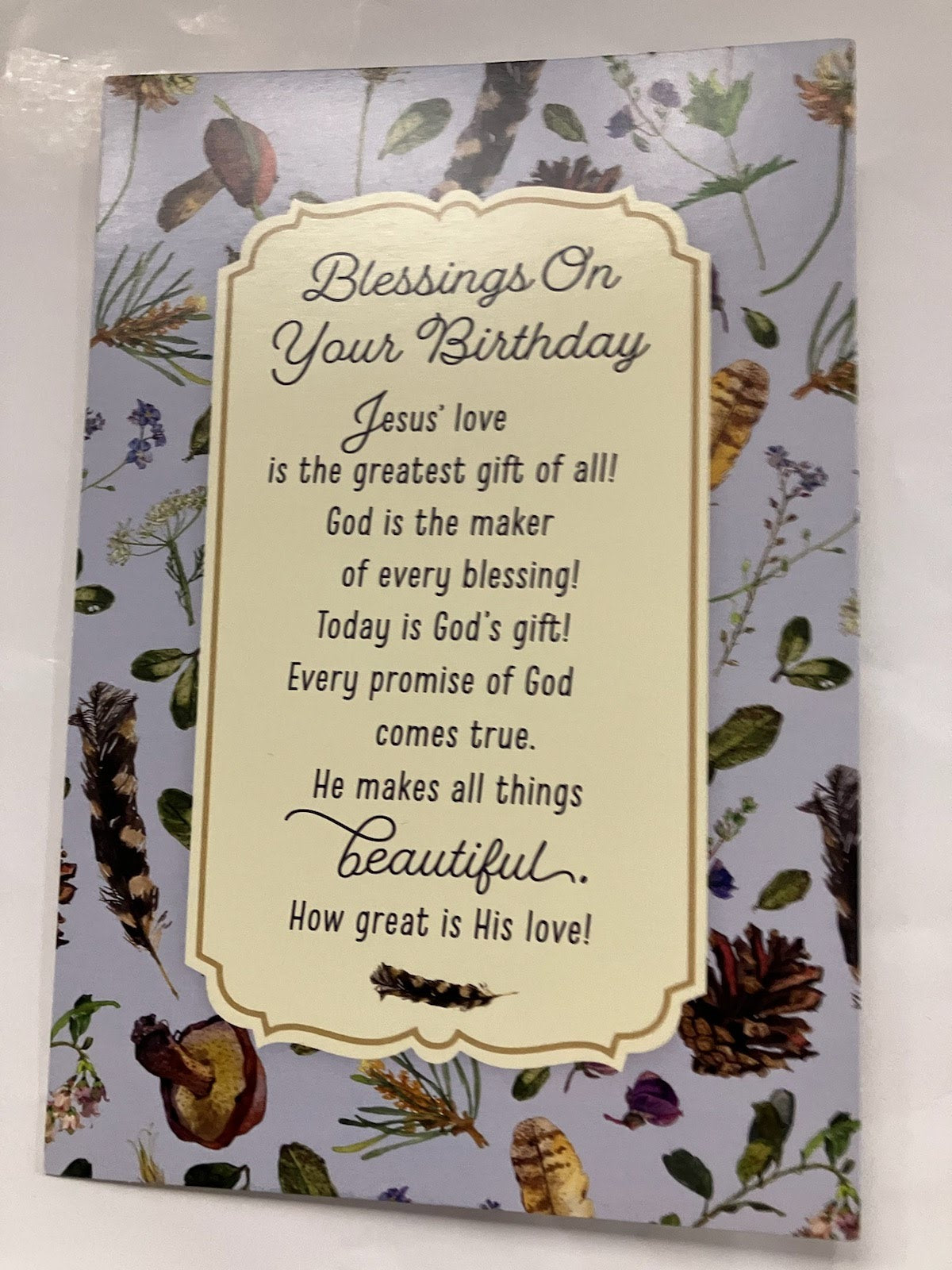 "Blessings On Your Birthday" Greeting Card