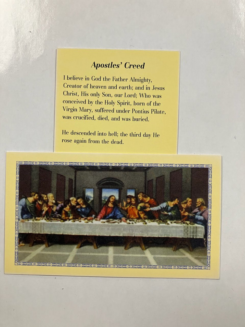 Apostles' Creed Holy Card