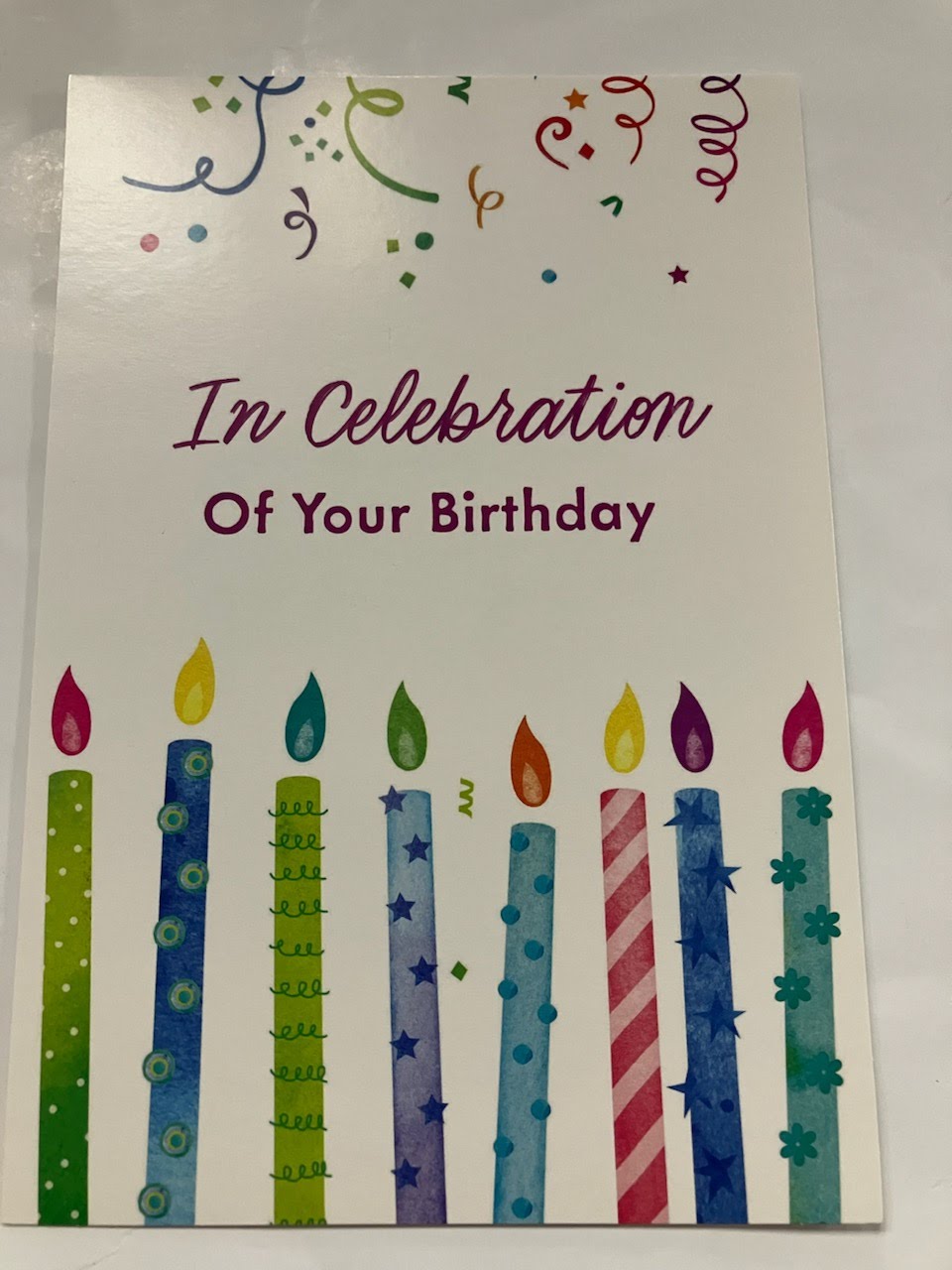 "In Celebration Of Your Birthday" Greeting Card