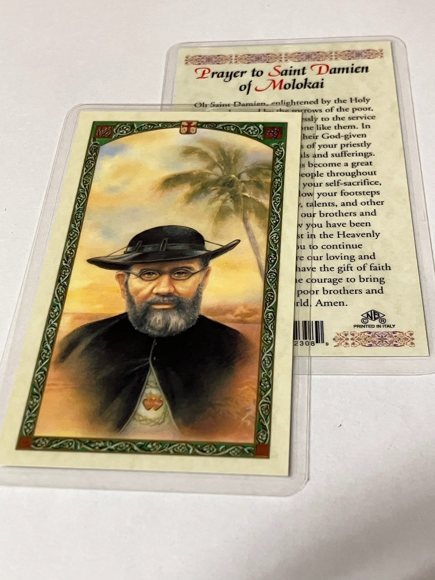 St. Damien of Molokai Holy Card