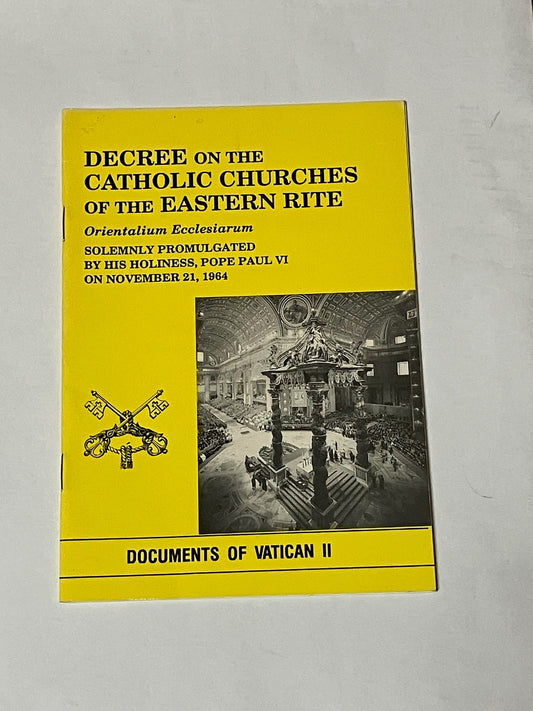 USED: Encyclical - Decree on the Catholic Churches of the Eastern Rite - Orientalium Ecclesiarum by Pope Paul VI