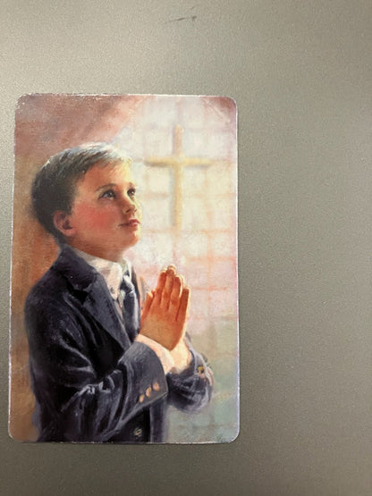 Limited Supply - First Communion Remembrance Card for Boy