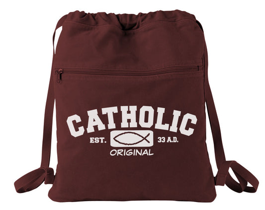 " Catholic Original, est 33 A.D. " Back pack