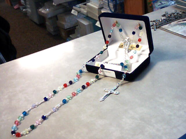 Multicolored bead rosary