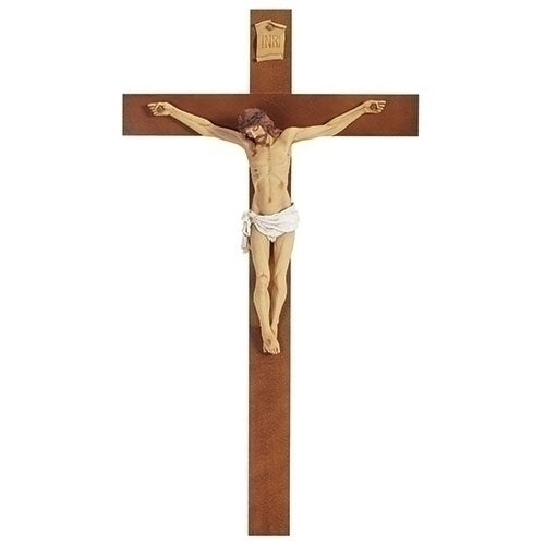 Fontanini, Wooden Crucifix with Resin Corpus - 40"