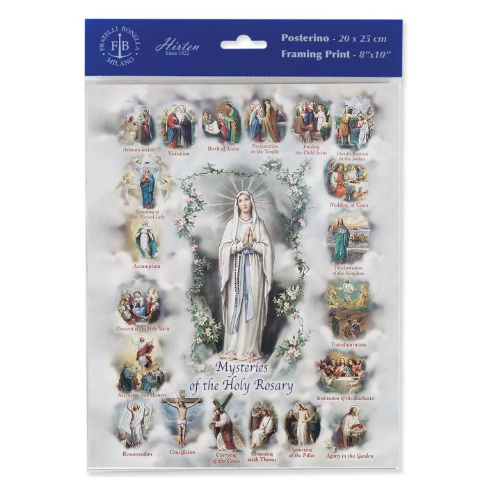 Mysteries of the Rosary Poster 8 x 10"