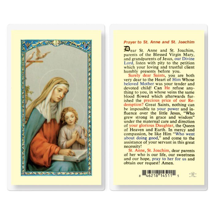 St. Anne And St. Joachim Holy Card