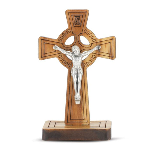 2" Olive Wood Celtic Crucifix