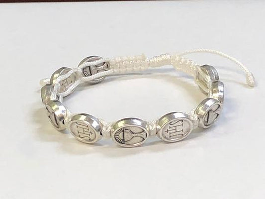 First Communion (Chalice Medal) Slip Knot Bracelet - 3460