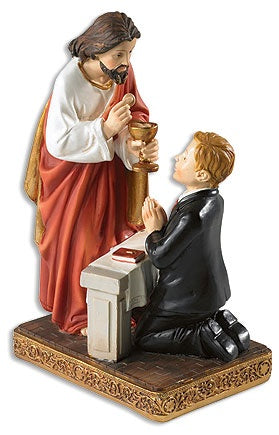 Kneeling Boy - First Communion Figurine - 5.75" Statue