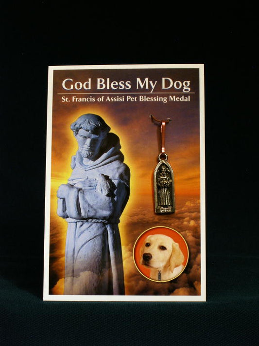 Dog Blessing Medal with St. Francis card