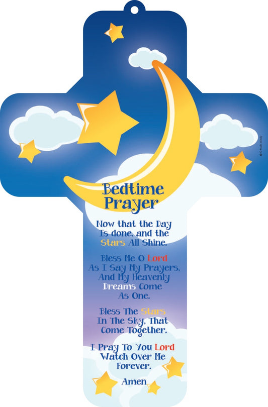 Bedtime Prayer Wall Cross Plaque