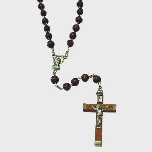 Wooden Rosary with Round Beads (Color Variants)