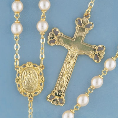 Glass Pearl Rosary