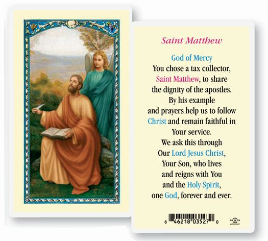 St. Matthew - Holy Card