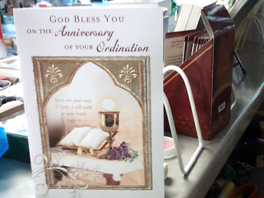 Greeting Card -  God Bless you on the Anniversary of your Ordination