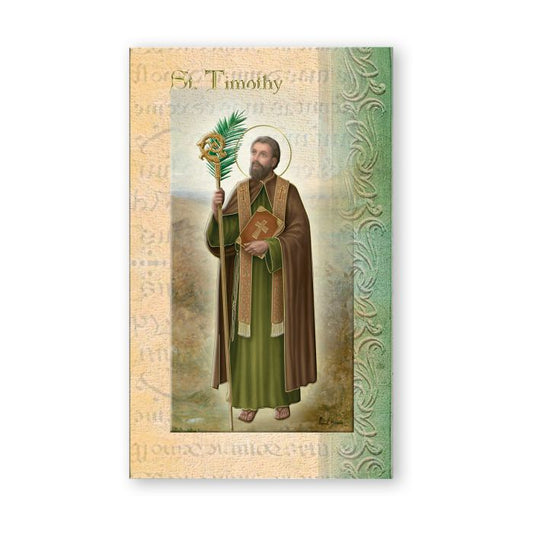 St. Timothy Prayer Folder and Biography