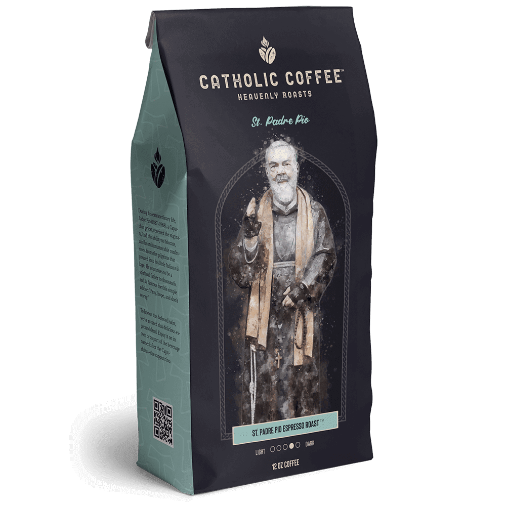 Catholic Coffee: 12 oz of Ground Coffee - Featuring Saint Themed Roasts